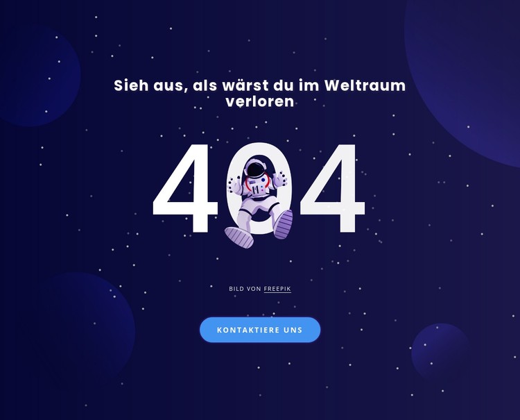 404 Seite CSS-Vorlage