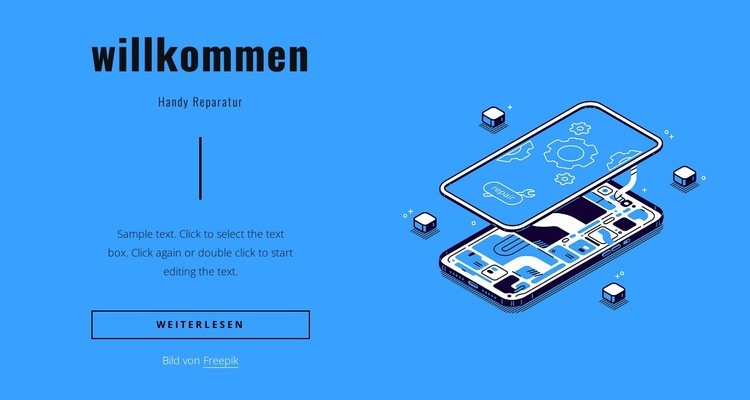 Reparatur von Mobiltelefonen HTML5-Vorlage