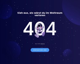 Kreativster Website-Builder Für 404 Seite