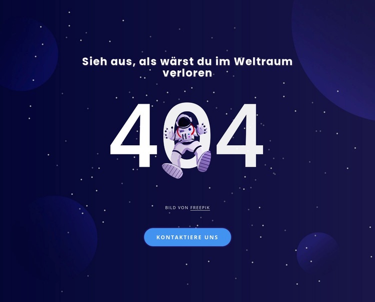 404 Seite Website design