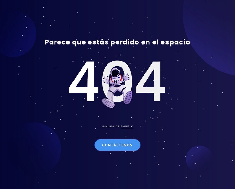 404 página Creador de sitios web HTML