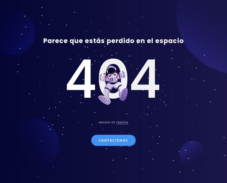 404 página Plantilla HTML