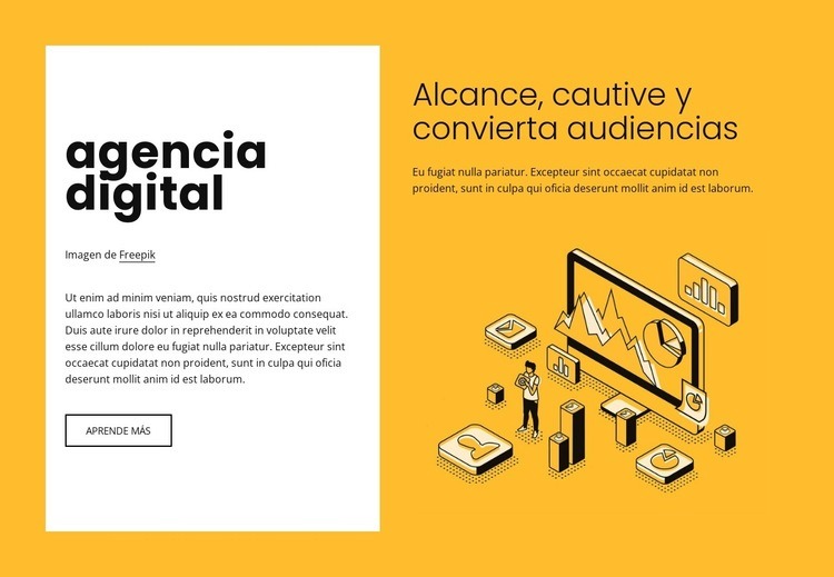 Marketing digital para marcas en crecimiento Plantilla de una página