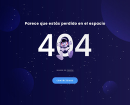404 Página: Plantilla De Sitio Web Sencilla
