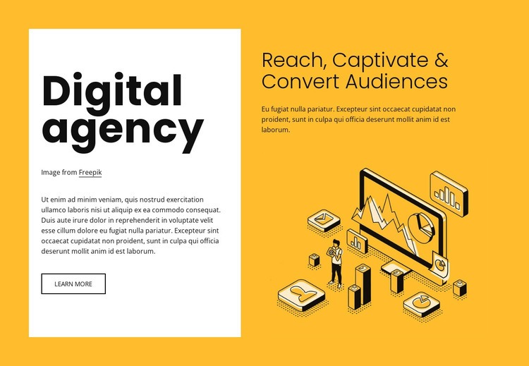 Digital marketing for growing brands Homepage Design