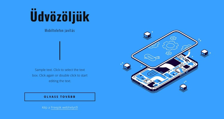 Mobiltelefon javítás HTML Sablon