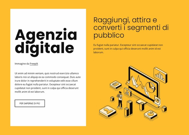 Marketing digitale per marchi in crescita Mockup del sito web