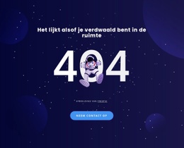 404 Pagina - Gratis Sjabloon