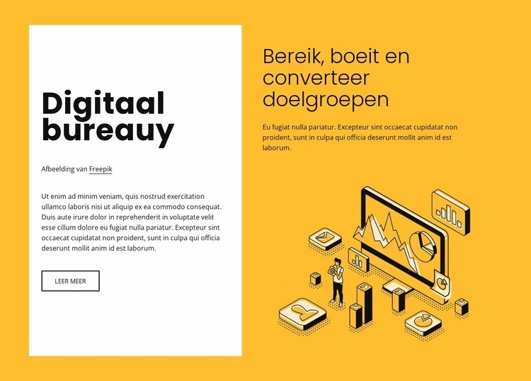 Digitale marketing voor groeiende merken Website mockup