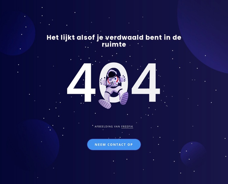 404 pagina Website ontwerp