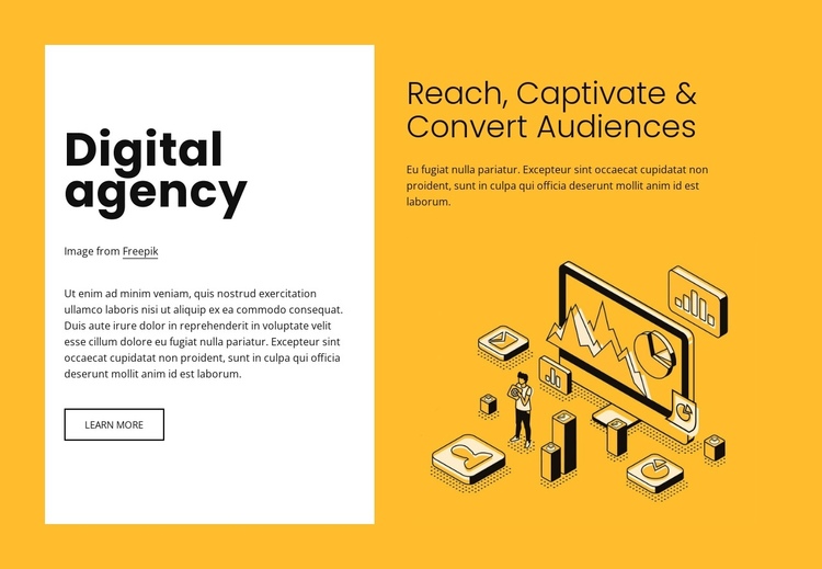 Digital marketing for growing brands One Page Template