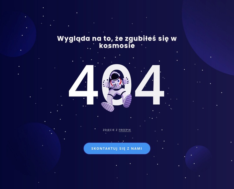 404 strona Szablony do tworzenia witryn internetowych