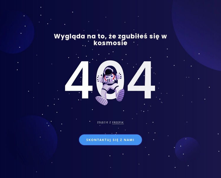 404 strona Kreator witryn internetowych HTML