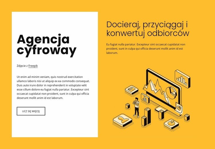 Marketing cyfrowy dla rozwijających się marek Makieta strony internetowej