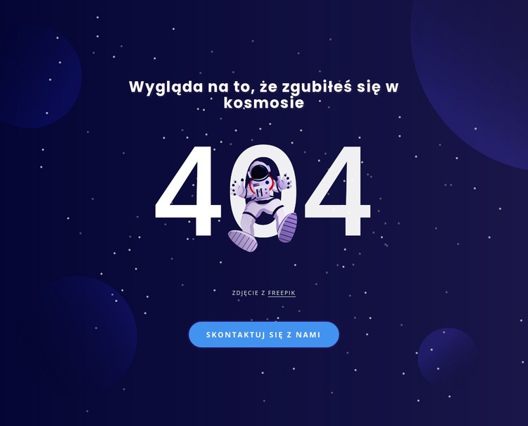 404 strona Szablon HTML5