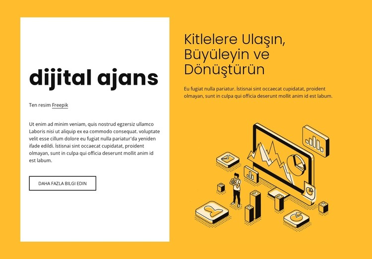 Büyüyen markalar için dijital pazarlama HTML Şablonu