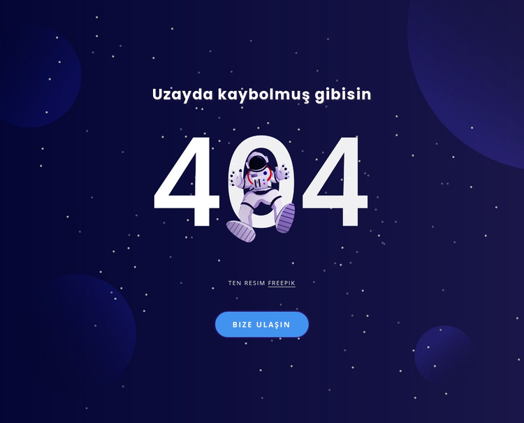 404 sayfası Web Sitesi Şablonu