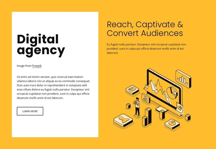 Digital marketing for growing brands Wix Template Alternative