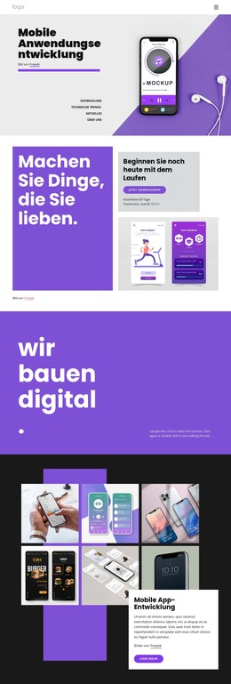 Entwicklung Mobiler Anwendungen - HTML-Webvorlage