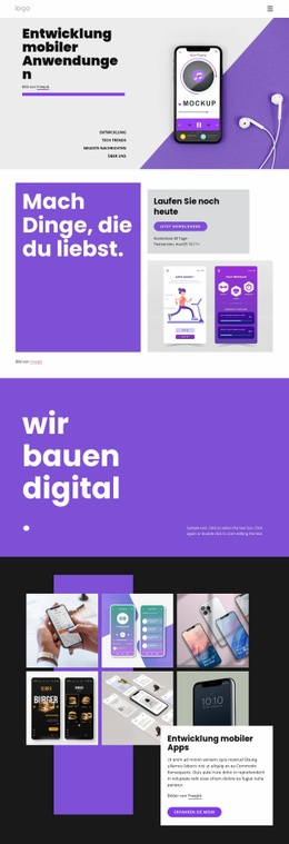 Entwicklung Mobiler Anwendungen – Online-Mockup