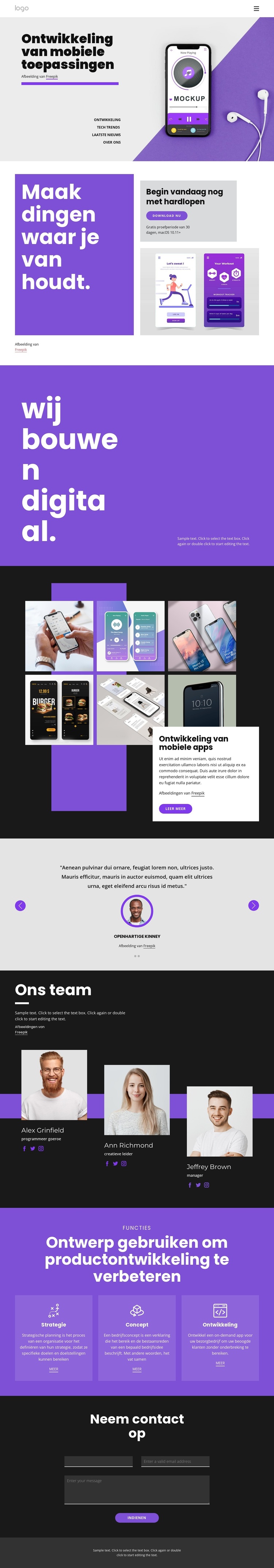 Ontwikkeling van mobiele applicaties WordPress-thema