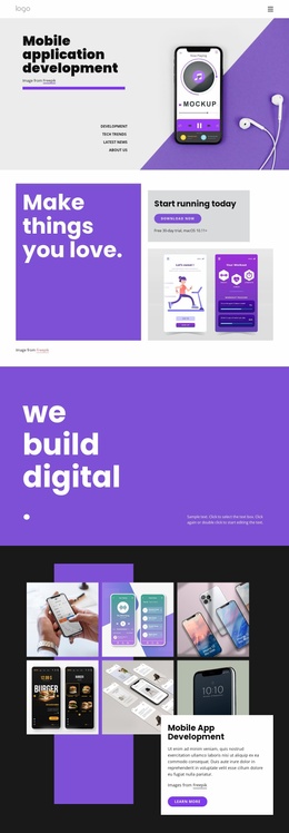 Most Creative Landing Page For Mobile Application Development