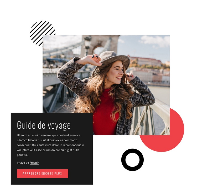 Information de voyage Page de destination