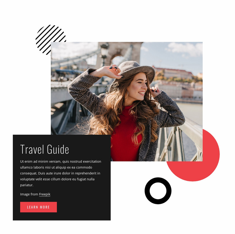 Travel information Website Mockup