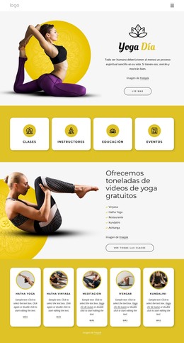 Eventos Y Clases De Yoga.: Plantilla De Página HTML