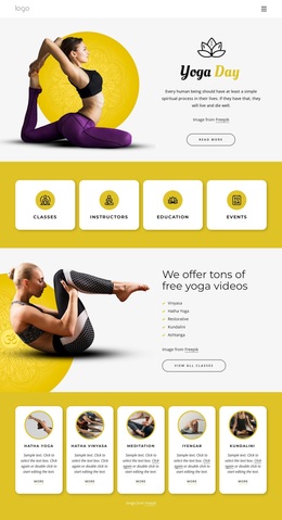 Yoga events and classes - Template by Nicepage