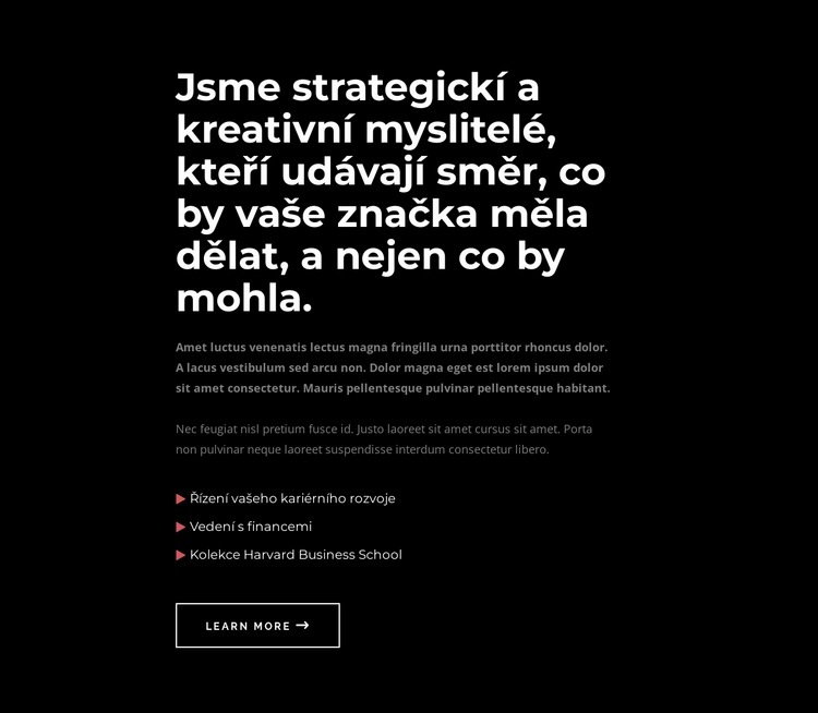 Jsme kreativní myslitelé Šablona CSS