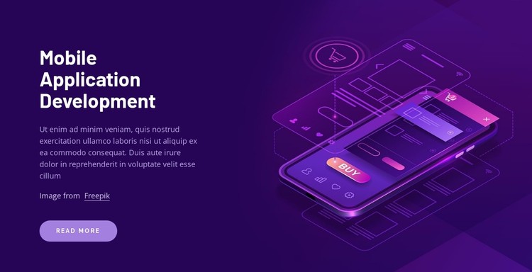 Building mobile applications CSS Template