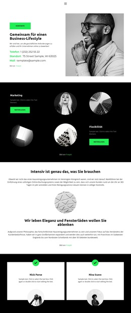 Hauptvorteile – Einfache Website-Vorlage