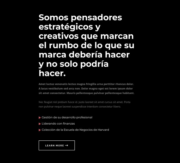 Somos pensadores creativos Creador de sitios web HTML