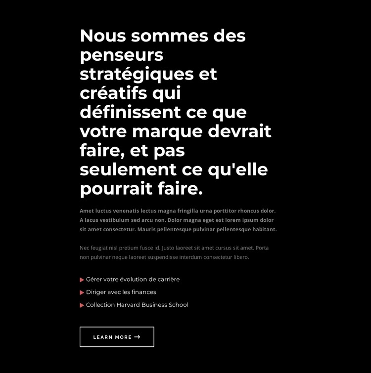 Nous sommes des penseurs créatifs Modèles de constructeur de sites Web