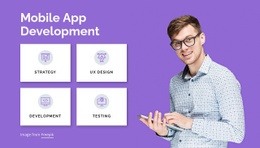 Android developers - Html Code Example by Nicepage
