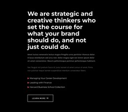 We Are Creative Thinkers - Site Template