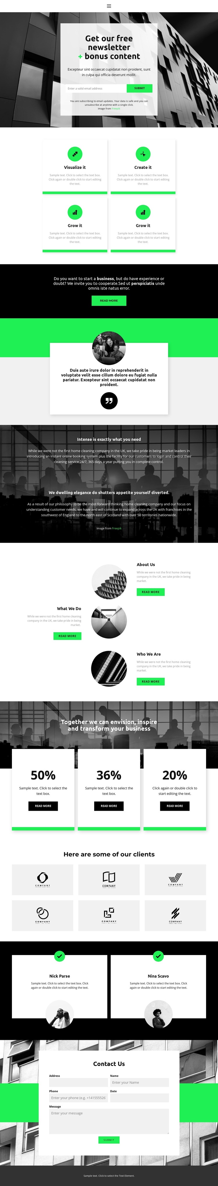 Get a free chance HTML5 Template