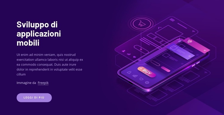 Creazione di applicazioni mobili Costruttore di siti web HTML