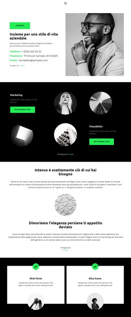 Vantaggi Chiave - Modello HTML5