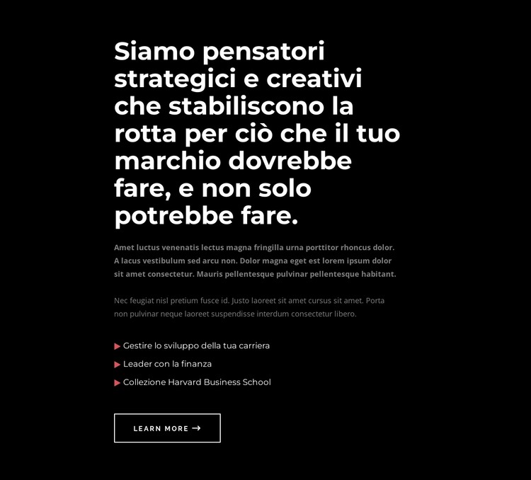 Siamo pensatori creativi Modello HTML