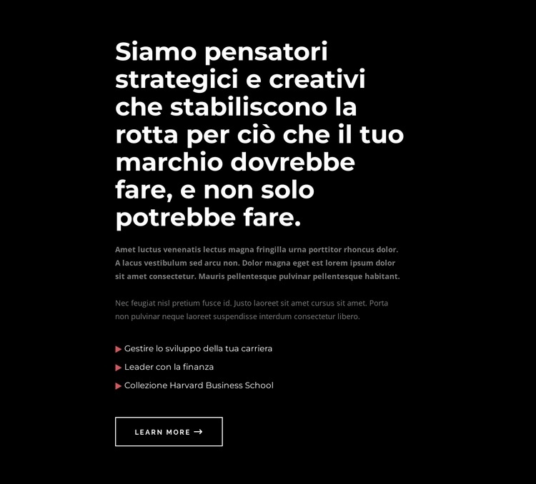 Siamo pensatori creativi Pagina di destinazione