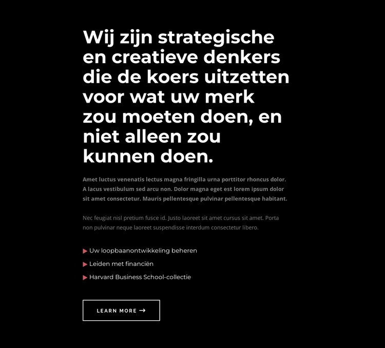 Wij zijn creatieve denkers HTML5-sjabloon