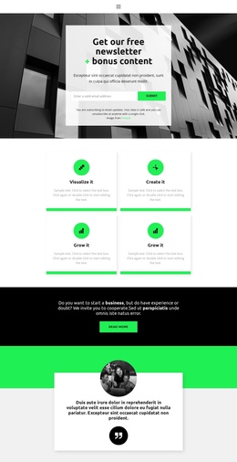 Awesome One Page Template For Get A Free Chance