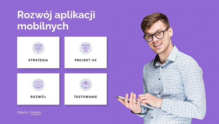 programiści Androida Szablon witryny sieci Web