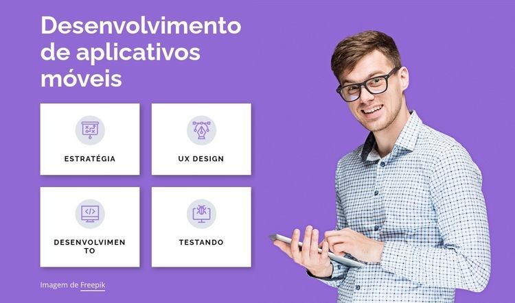 desenvolvedores Android Modelo de uma página