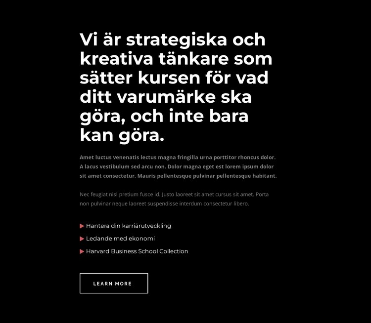 Vi är kreativa tänkare CSS -mall