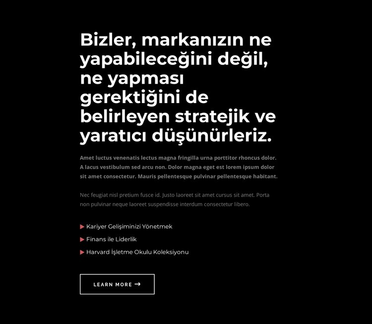 Biz yaratıcı düşünürleriz Açılış sayfası