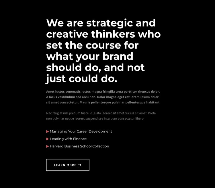 We are creative thinkers Web Page Design
