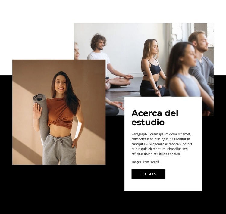 El mejor estudio de yoga. Diseño de páginas web